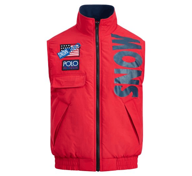 Polo Ralph Lauren Snow Beach Vest Prep School Red