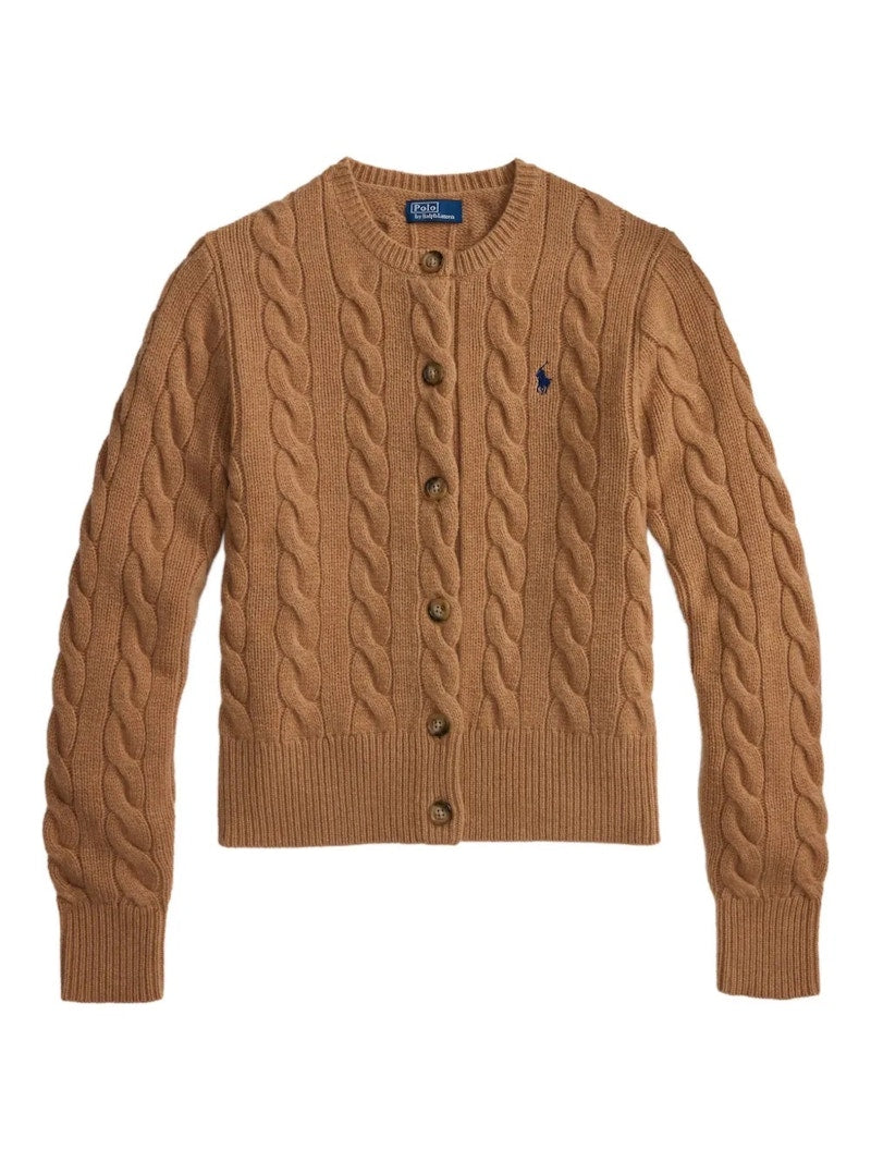 Polo Ralph Lauren Sweater Cardigan Collection Camel Melange