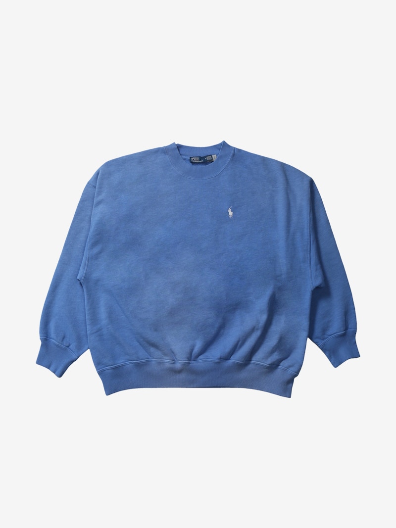 Polo Ralph Lauren Vintage Fleece Sweatshirt Summer Blue