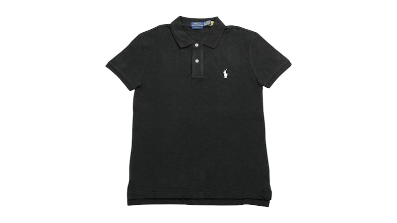 Polo Ralph Lauren Women's Basic Mesh Fit Classic Short Sleeve Knit Black