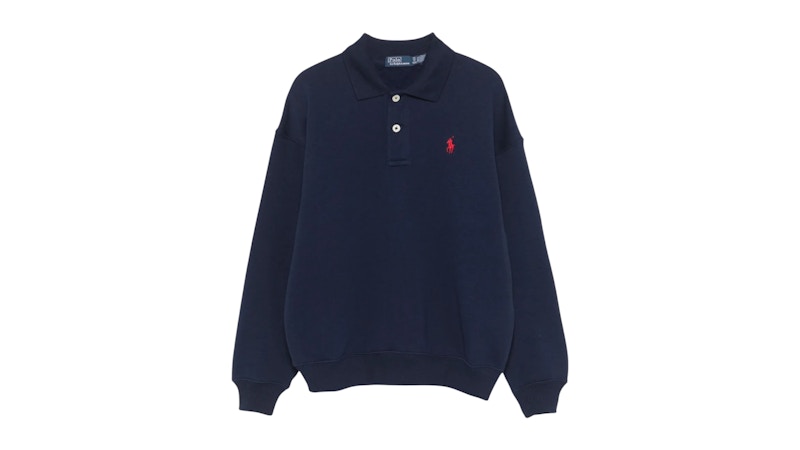 Polo Ralph Lauren Women's Collar Fleece Pullover Navy