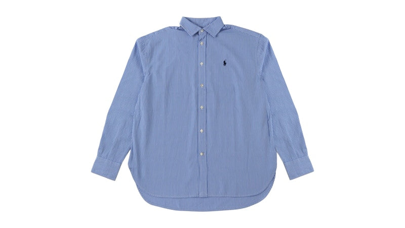 Polo Ralph Lauren Women's L/S Blouse Medium Blue/White