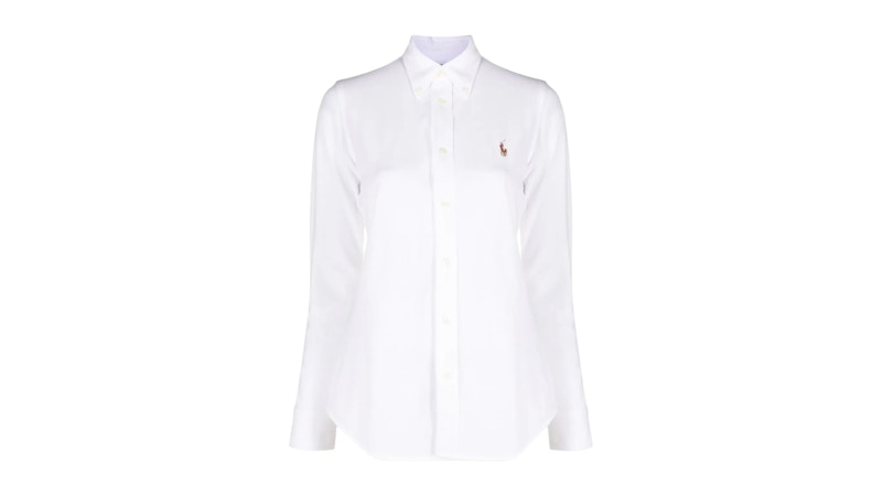 Polo Ralph Lauren Women's Oxford LS Heidi Skinny L/S Knitwear White