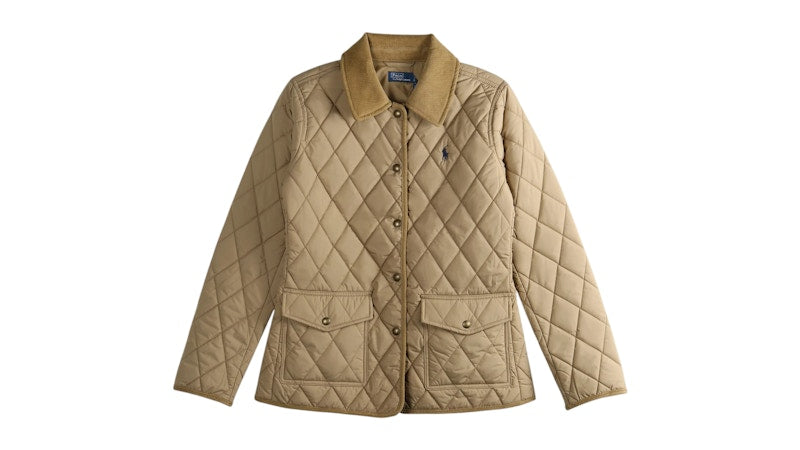 Polo Ralph Lauren Women's Poly Woven Coat Desert Khaki