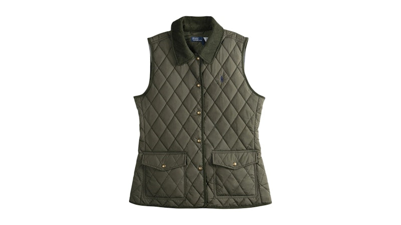 Polo Ralph Lauren Women's Poly Woven Vest Ranger Green