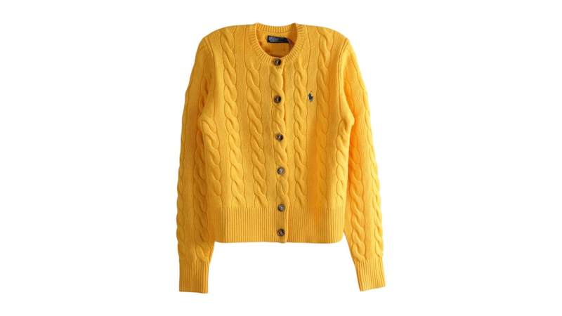 Polo Ralph Lauren Women's Sweater Cardigan Mustard Yellow
