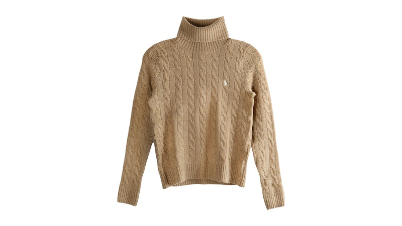 Polo Ralph Lauren Women's Wool Cashmere L/S Pullover Camel Melange