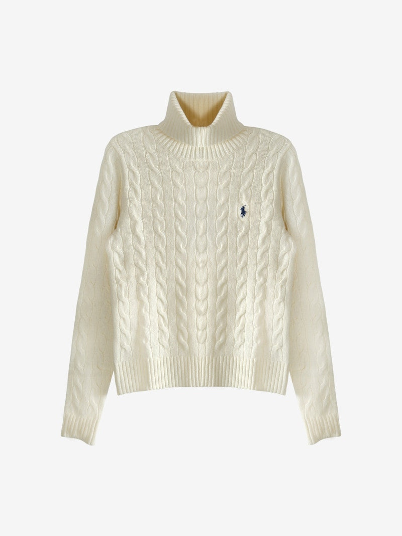 Polo Ralph Lauren Wool Cashmere Long Sleeve Pullover Authentic Cream