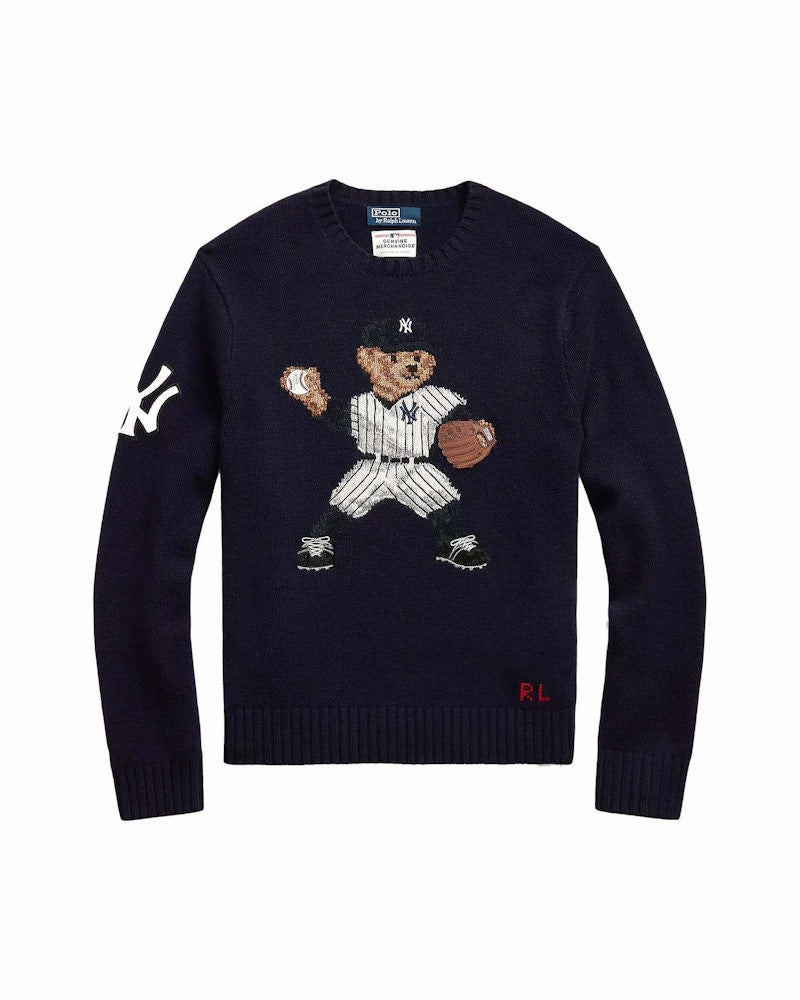 Polo Ralph Lauren Yankees Bear Sweater Bear Navy Combo