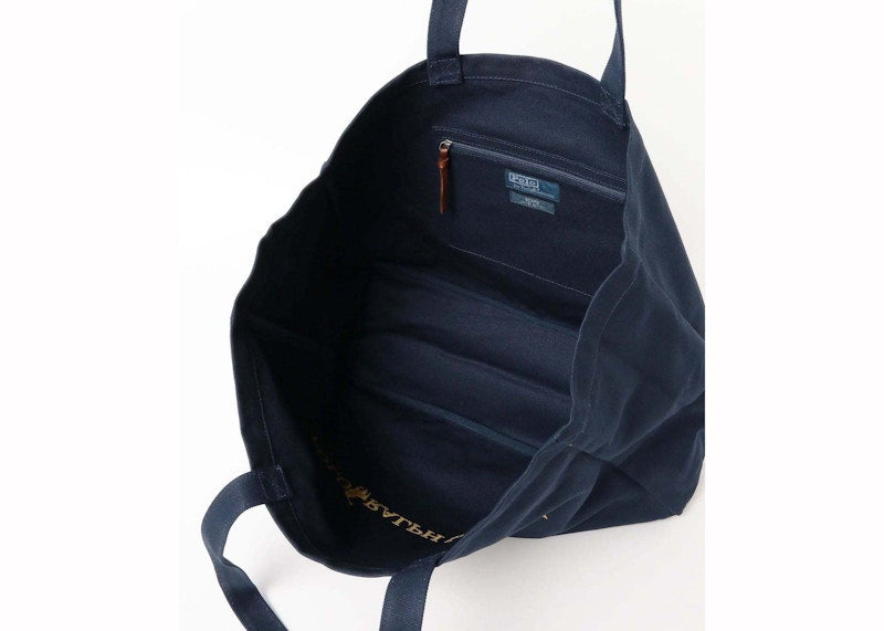 Polo Ralph Lauren for Beams Gold Logo Tote Navy