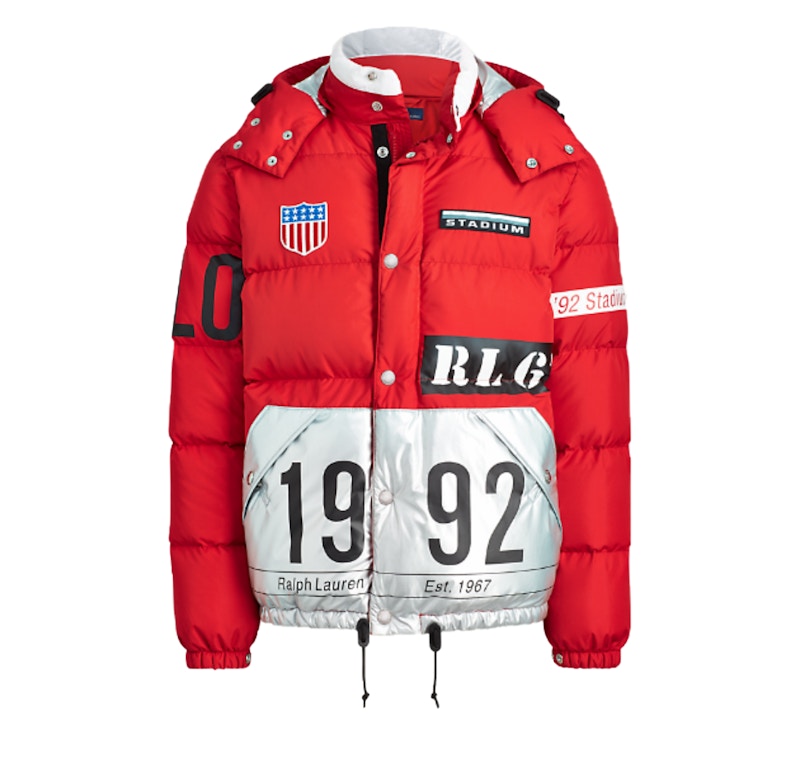 Polo Ralph Lauren Winter Stadium Down Jacket Injection Red/Silver