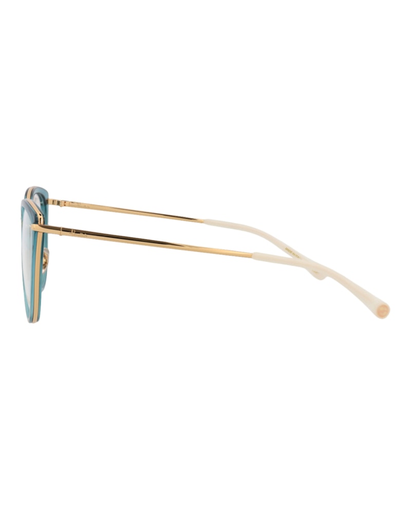 Pomellato Cat Eye-Frame Acetate Optical Frames Blue Gold Transparent (PM0083O-30008665-001)