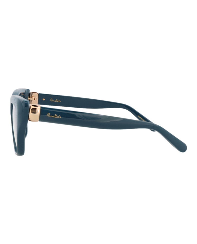Pomellato Cat Eye-Frame Recycled Acetate Optical Frames Blue Blue Transparent (PM0120O-30014238-004)