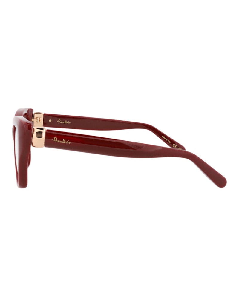 Pomellato Cat Eye-Frame Recycled Acetate Optical Frames Burgundy Burgundy Transparent (PM0120O-30014238-003)