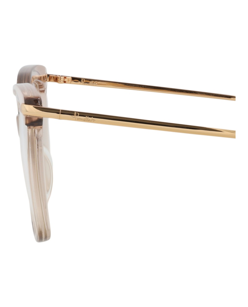 Pomellato Square-Frame Acetate Optical Frames Beige Gold Transparent (PM0094O-30010194-004)