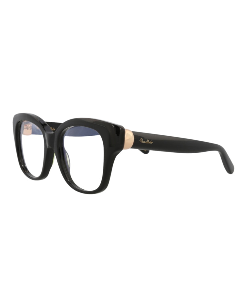 Pomellato Square-Frame Recycled Acetate Optical Frames Black Black Transparent (PM0121O-30014239-001)