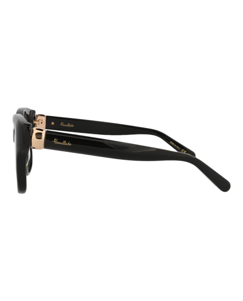 Pomellato Square-Frame Recycled Acetate Optical Frames Black Black Transparent (PM0121O-30014239-001)