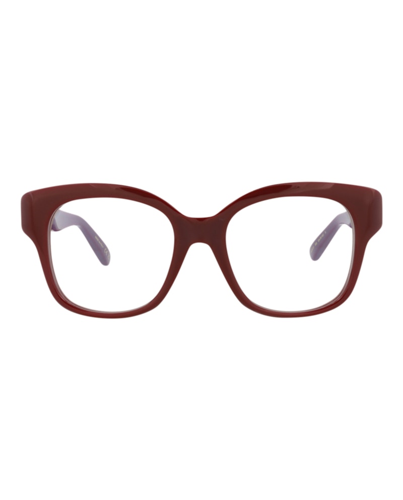 Pomellato Square-Frame Recycled Acetate Optical Frames Burgundy Burgundy Transparent (PM0121O-30014239-003)