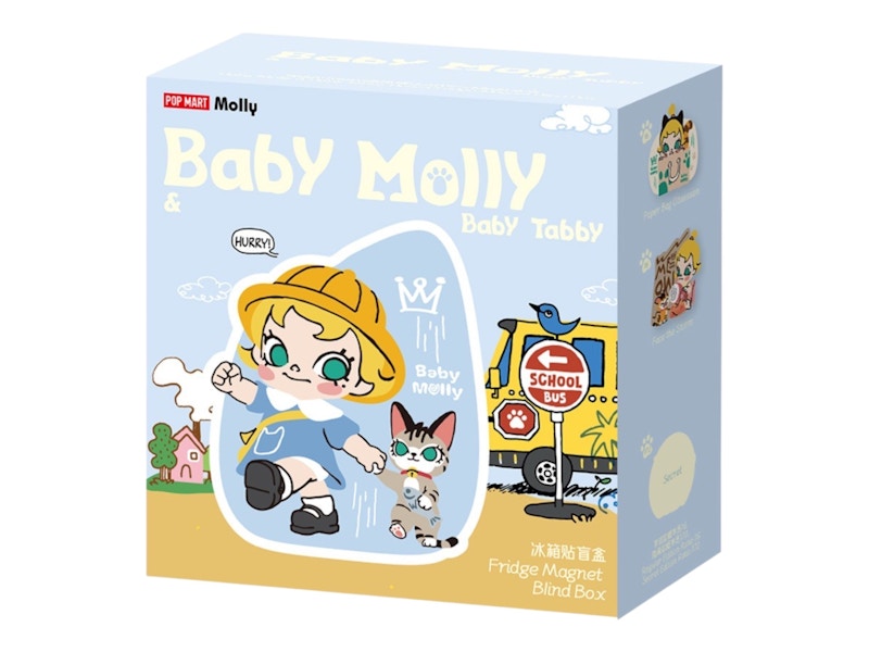 Pop Mart Baby Molly & Baby Tabby Series Fridge Magnet Single Blind Box