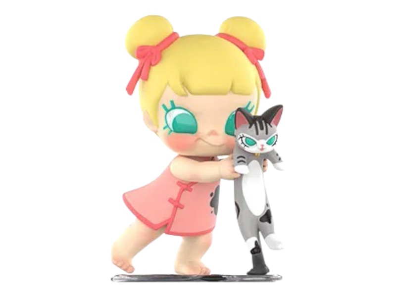 Pop Mart Baby Molly & Baby Tabby Series Furry Brush Figure