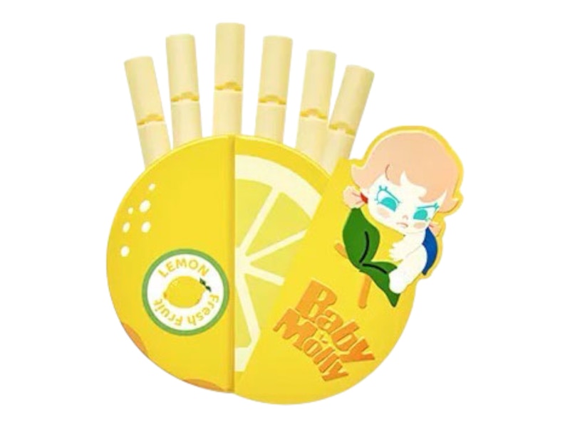 Pop Mart Baby Molly Fruity Aroma Series Lemon Bubble Fizz Magnetic Sealing Clip Storage