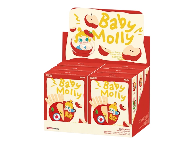 Pop Mart Baby Molly Fruity Aroma Series Magnetic Sealing Clip Storage Sealed Case (6 Blind Boxes)