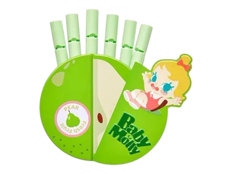Pop Mart Baby Molly Fruity Aroma Series Pear Shake-n-Joy Magnetic Sealing Clip Storage