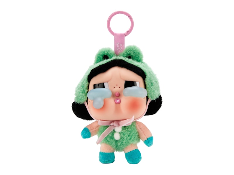 Pop Mart CryBaby Crying Again Series What A Frog Vinyl Face Plush
