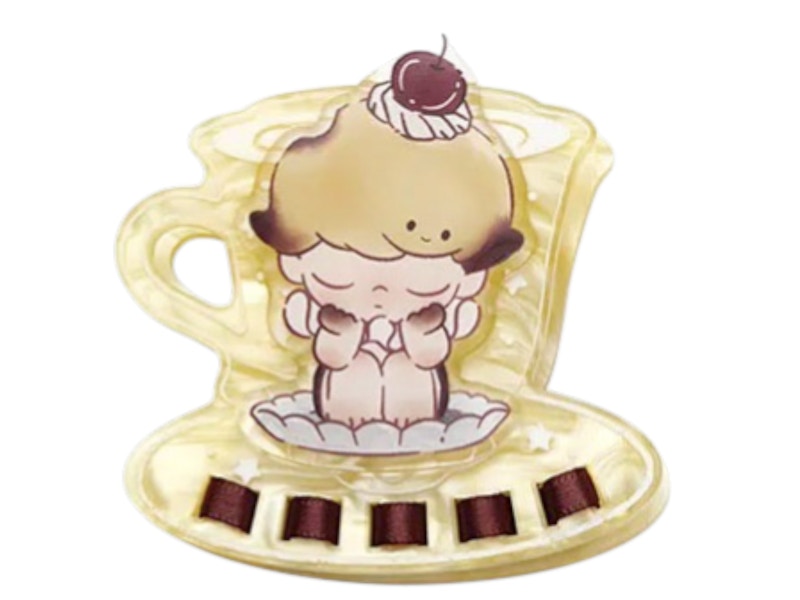 Pop Mart DIMOO Crush On Coffee Series Caramel Hug Acrylic Fridge Magnet Clip