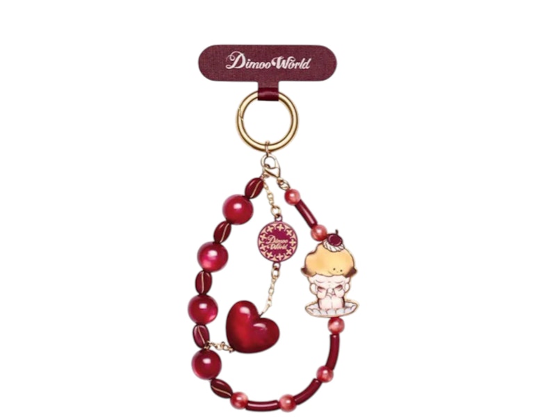 Pop Mart DIMOO Crush On Coffee Series Caramel Hug Phone Charm