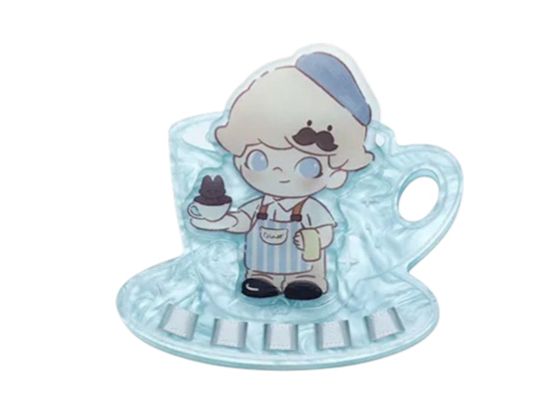 Pop Mart DIMOO Crush On Coffee Series Salt Confession Acrylic Fridge Magnet Clip