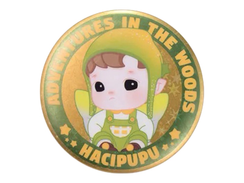 Pop Mart HACIPUPU Adventures In The Woods Series Gremlin Tinplate Badge