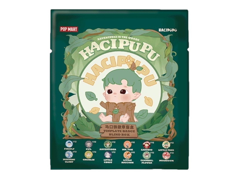 Pop Mart HACIPUPU Adventures In The Woods Series Tinplate Badge Single Blind Bag