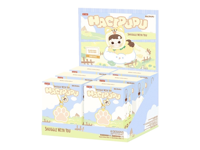Pop Mart HACIPUPU Snuggle With You Series Plush Bag Sealed Case (6 Blind Box)