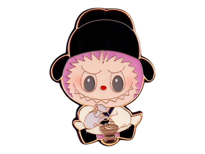 Pop Mart Labubu The Monsters Let's Have Fun Together Series Whisking Tea Badge