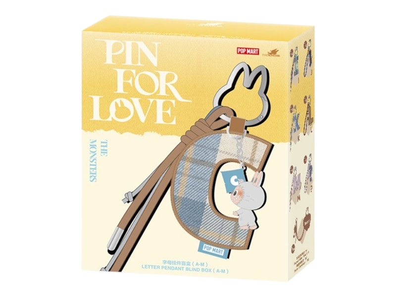Pop Mart Labubu The Monsters Pin for Love Series Letter Pendant (A-M) Single Blind Box