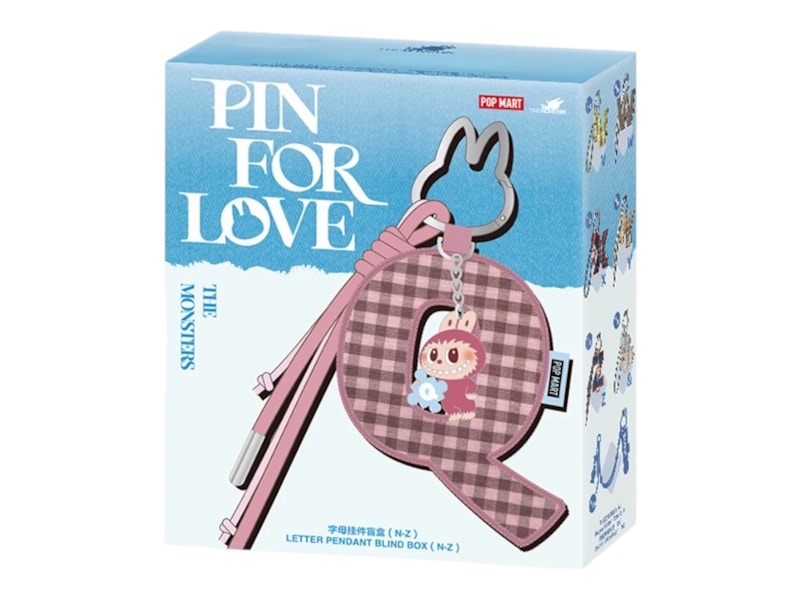Pop Mart Labubu The Monsters Pin for Love Series Letter Pendant (N-Z) Single Blind Box
