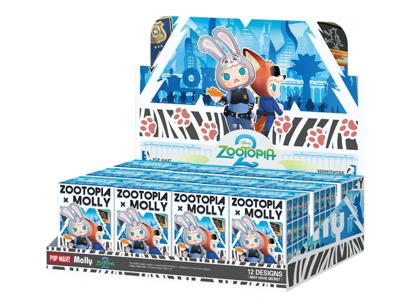 Pop Mart MOLLY x Zootopia Co-branded Series Figures Sealed Case (12 Blind Boxes)