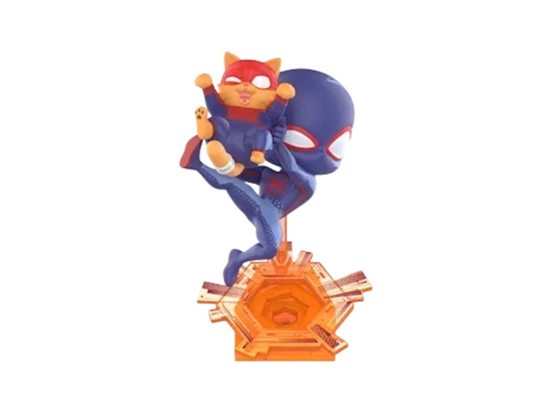 Pop Mart Marvel Spider-Man Across the Spider-Verse Series Holding a Cat Figure