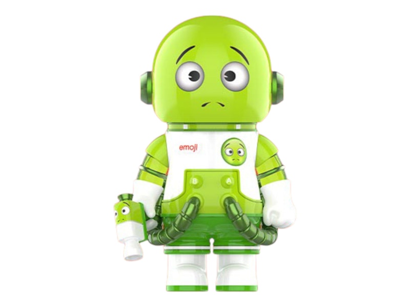 Pop Mart Mega Space Molly x emoji Series All in Green 100%