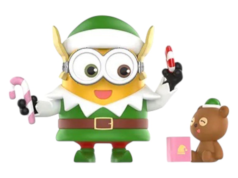 Pop Mart Minions Bedtime Stories by Bob and Tim Series Santa's Workshop Manual Figure