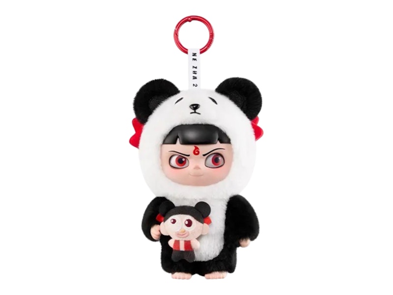 Pop Mart NeZha 2 Dress Up Party Series Nezha's Panda Edition Vinyl Plush Doll Pendant