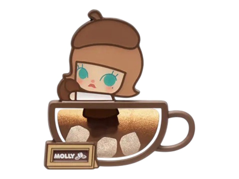 Pop Mart POP BEAN Coffee Factory Series MOLLY Stir with Sugar Fridge Magnet