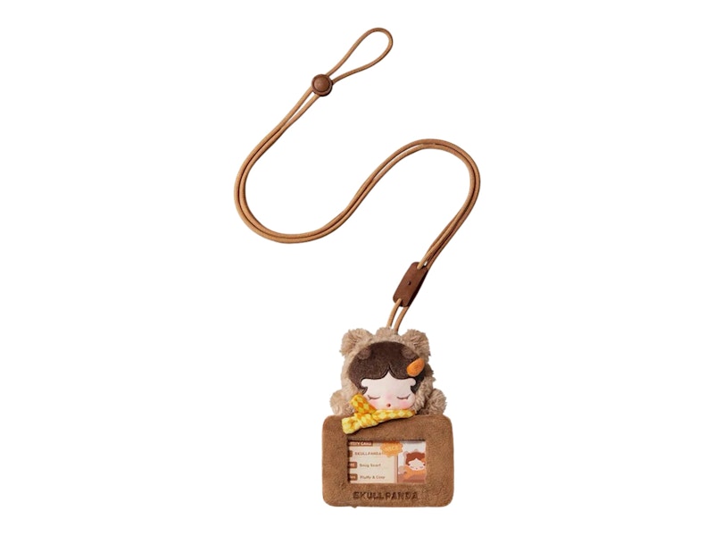 Pop Mart POP BEAN Fluffy & Cozy Series SKULLPANDA Snug Scarf Card Holder Pendant