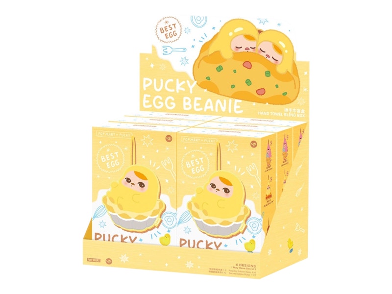 Pop Mart PUCKY Egg Beanie Series Hand Towel Sealed Case (6 Blind Box)