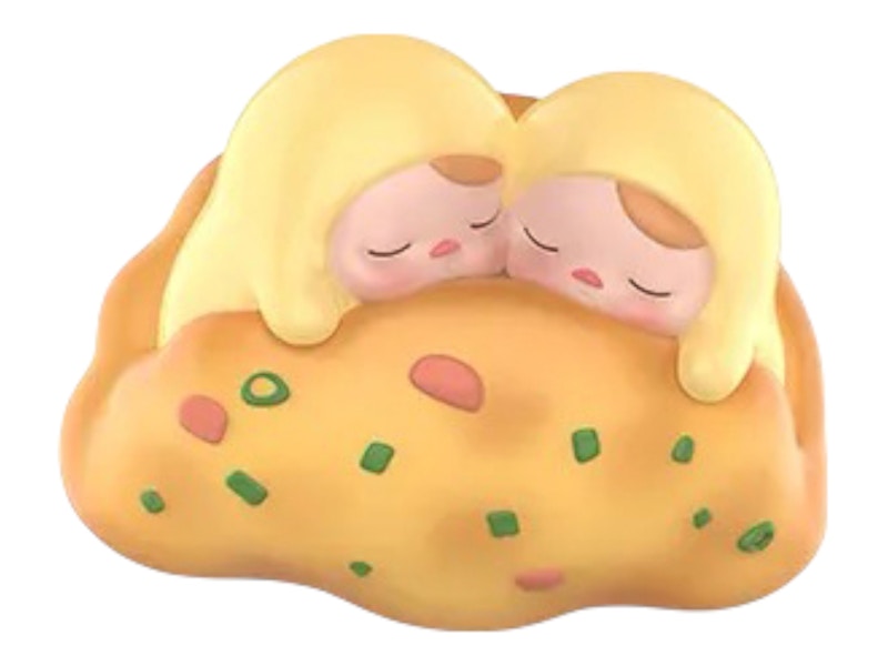 Pop Mart PUCKY Egg Beanie Series Omelette Figure