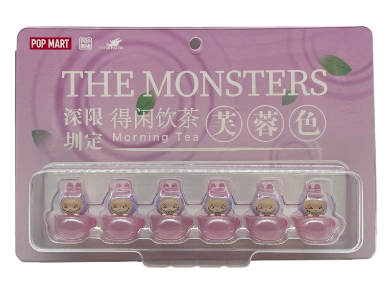 Pop Mart Pop Bean Labubu The Monsters Morning Tea (China Exclusive) Figure Set Pink