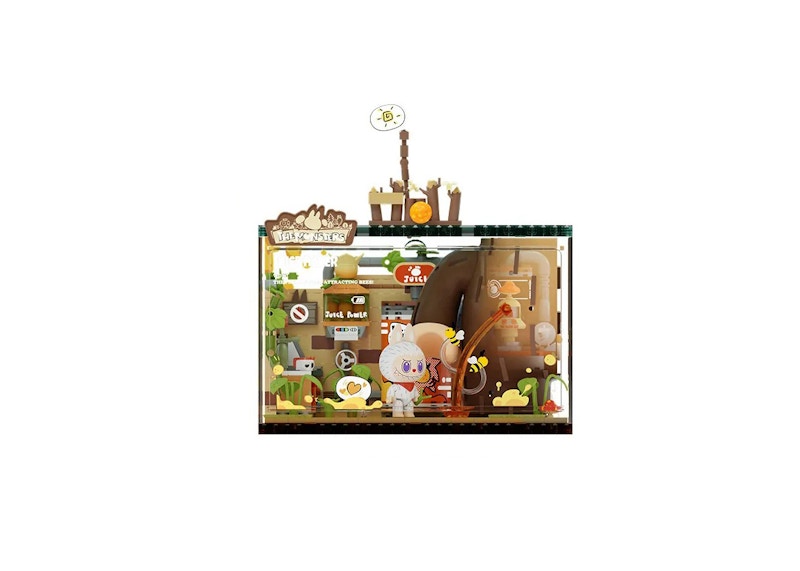 Pop Mart Pop Blocks Labubu The Monsters Forest Secret Base Series Blocks Juice Maker P10002 Building Block