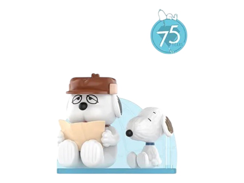 Pop Mart Peanuts 75th Anniversary Snoopy Comic Life Series World Traveler Figure