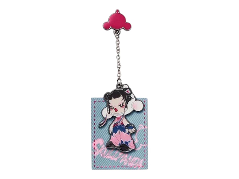 Pop Mart SKULLPANDA Cheers to Myself Series Badge Pendant Original Blue Badge Pendant